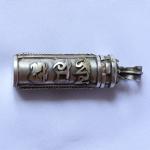 Silver Ghau Cylindrical Pendant