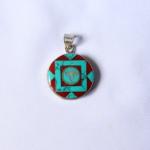 Round Mandala Design Silver Ghau Pendant